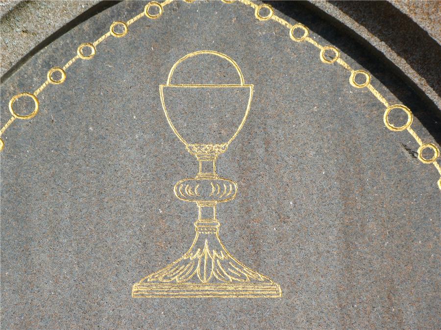 The Chalice and host, clergymen symbol