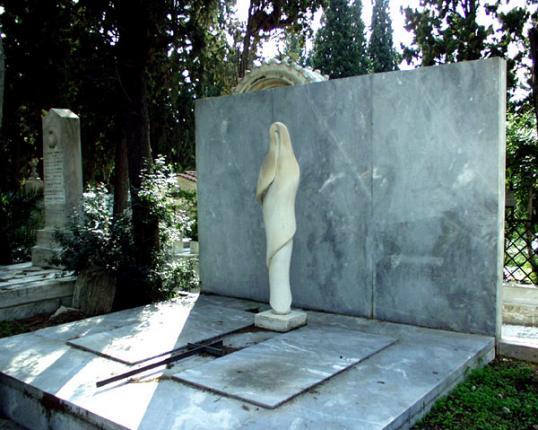 Tomb of the Greek sculptor Frosso Efthimiadi - Menegaki (Constantinople 1916-Athens 1995). The First cemetery of Athens. 