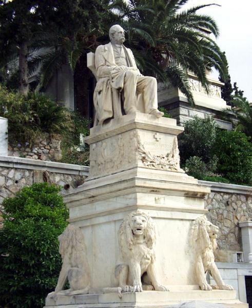 Tomb of the national benefactor Georgios Averoff . Sculptors: Georgios Vitalis (1838-1901) & Dimitrios Filippotis (1839-1919). The First Cemetery of Athens (Athens, Greece)